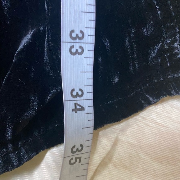 Coldwater Creek Black Crinkle Velvet Tunic Size L (14-16) Pockets NWT - Picture 6 of 7